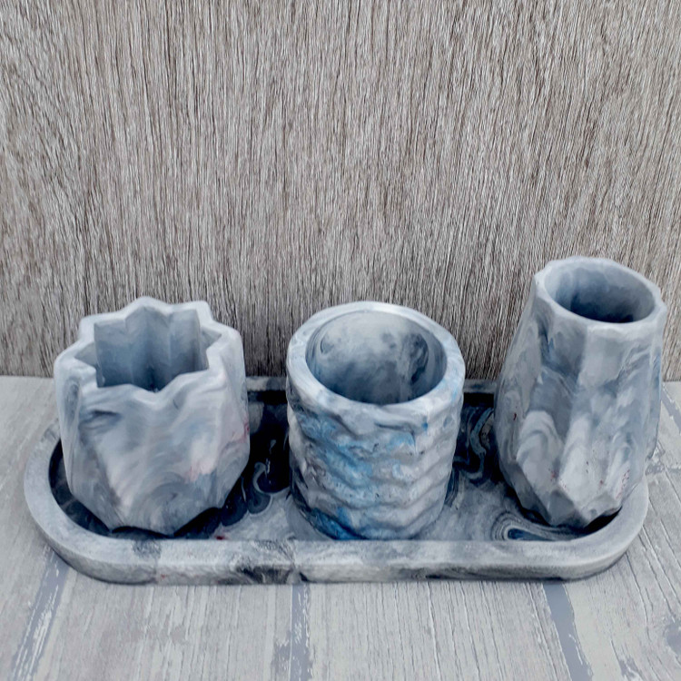 ست گلدان بتنی