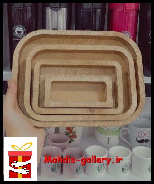 سینی چوبی 4 تایی مستطیل