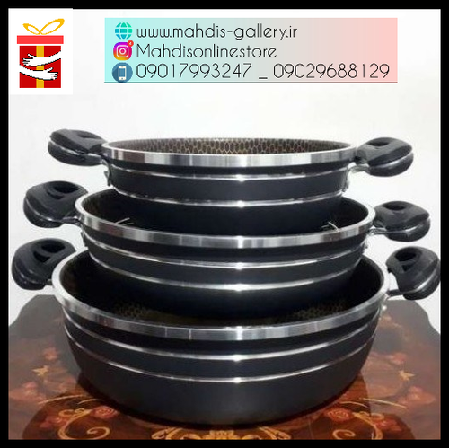 ماهی تابه 2 دسته لانه زنبوری